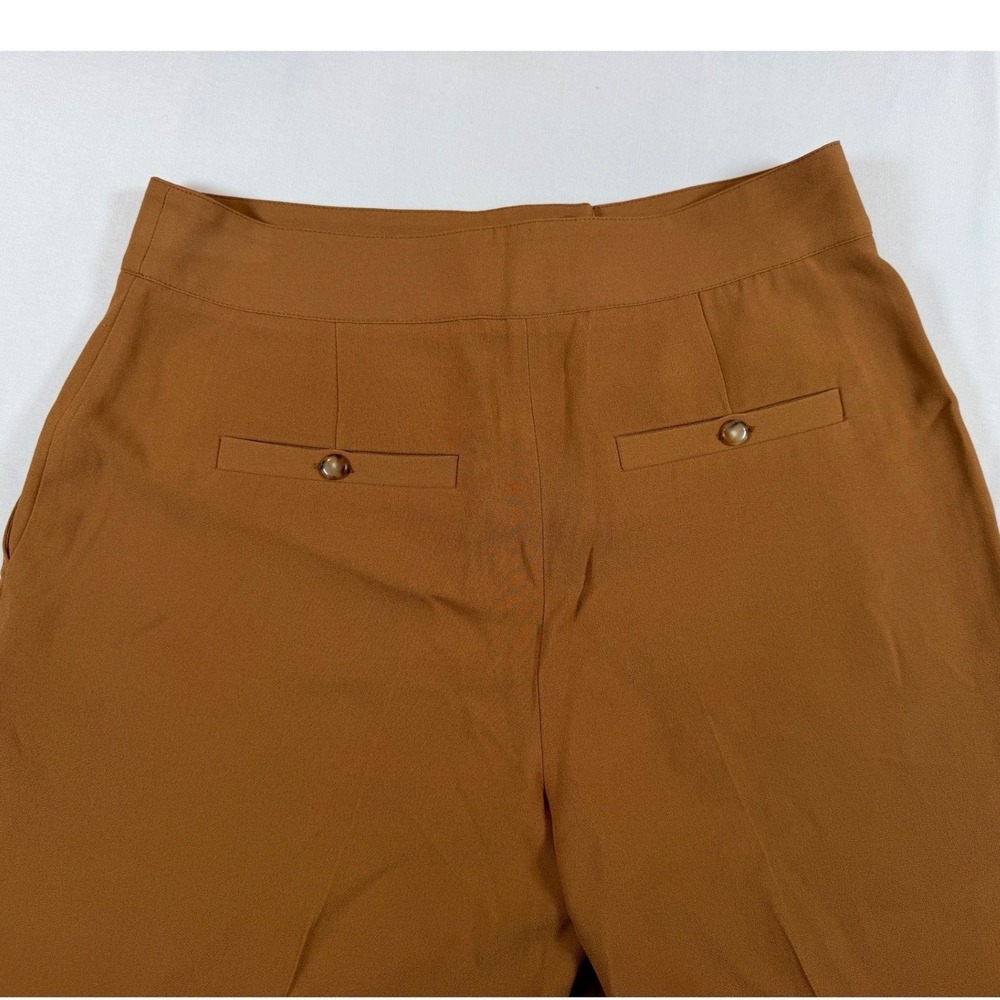 Sezane Damon Camel Brown Wide Leg Ankle Trousers Pants Size 44 S232PAN030M - Picture 10 of 10